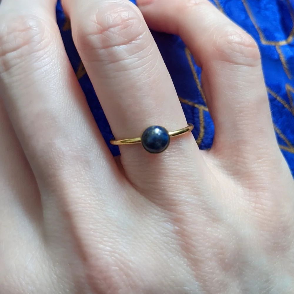 🦋LAST🦋 NWT Baizaar Round Lapis Stacking Ring, Size 8